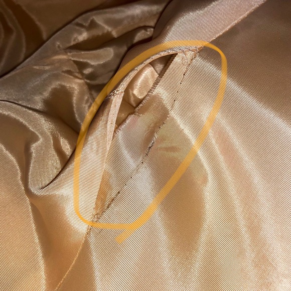 VINTAGE 100% CASHMERE COAT CREAM/TAN - Picture 14 of 16